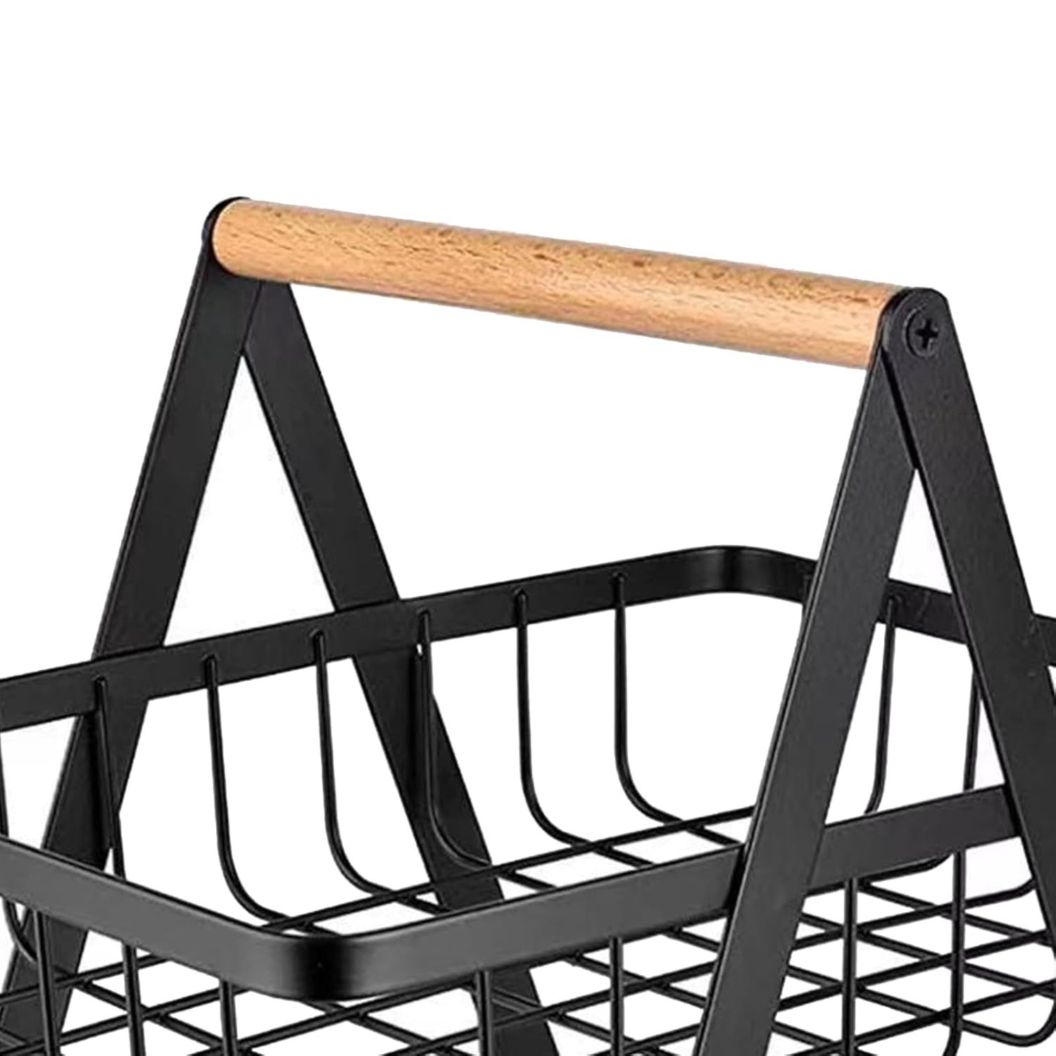 2-Tier Metal Countertop Fruit Basket – Detachable Rectangle Storage Bowl for Kitchen & Dining, Portable Organizer for Fruits, Vegetables, Bread & Snacks