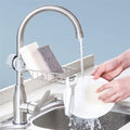 Adjustable Stainless Steel Kitchen Sink Faucet Shelf – Heavy-Duty Hanging Storage Rack for Soap, Sponge, Dishcloth & Towel Holder – Removable No Suction Cup Organizer for Kitchen & Bathroom