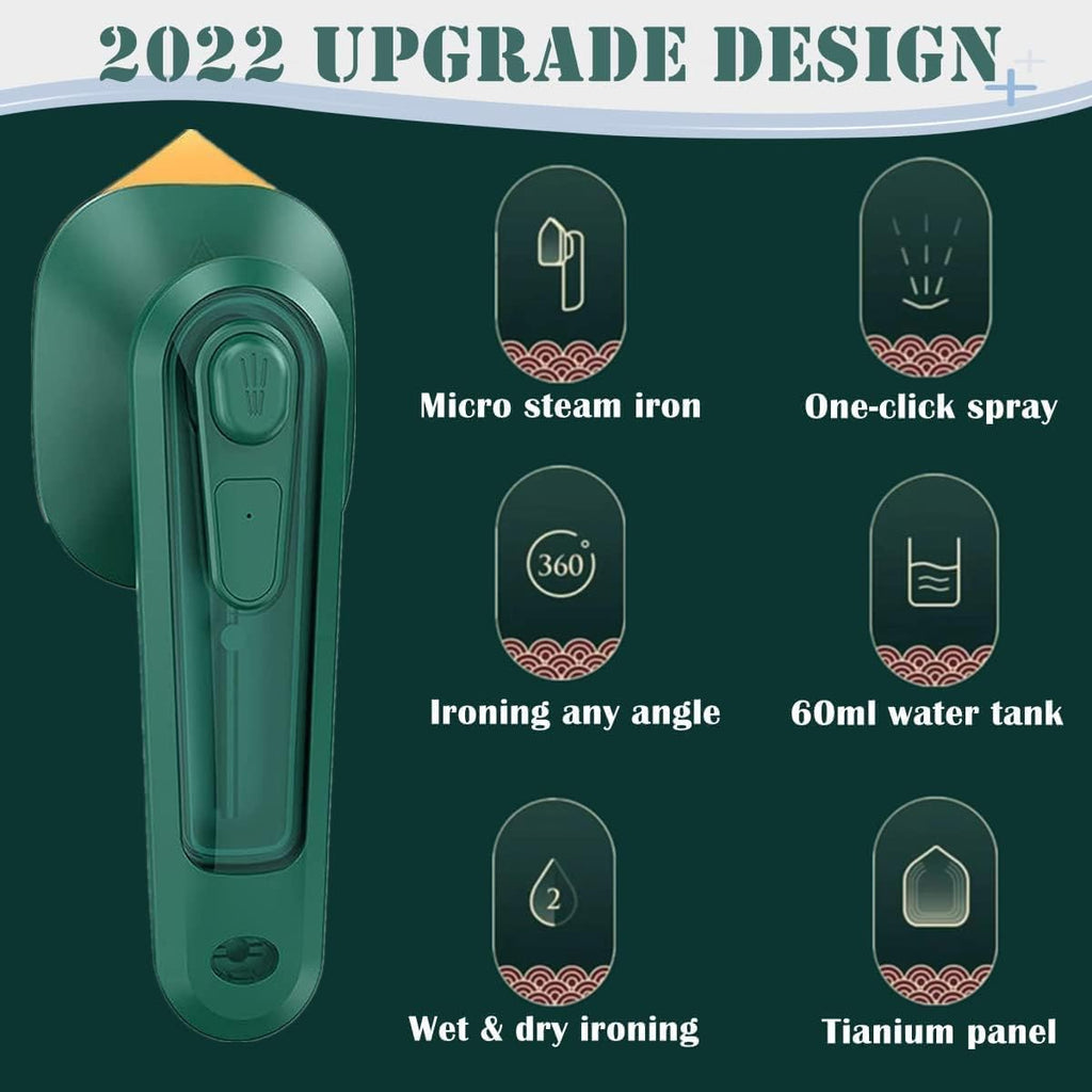 Portable Mini Steam Iron – Foldable Travel Ironing Machine for Clothes