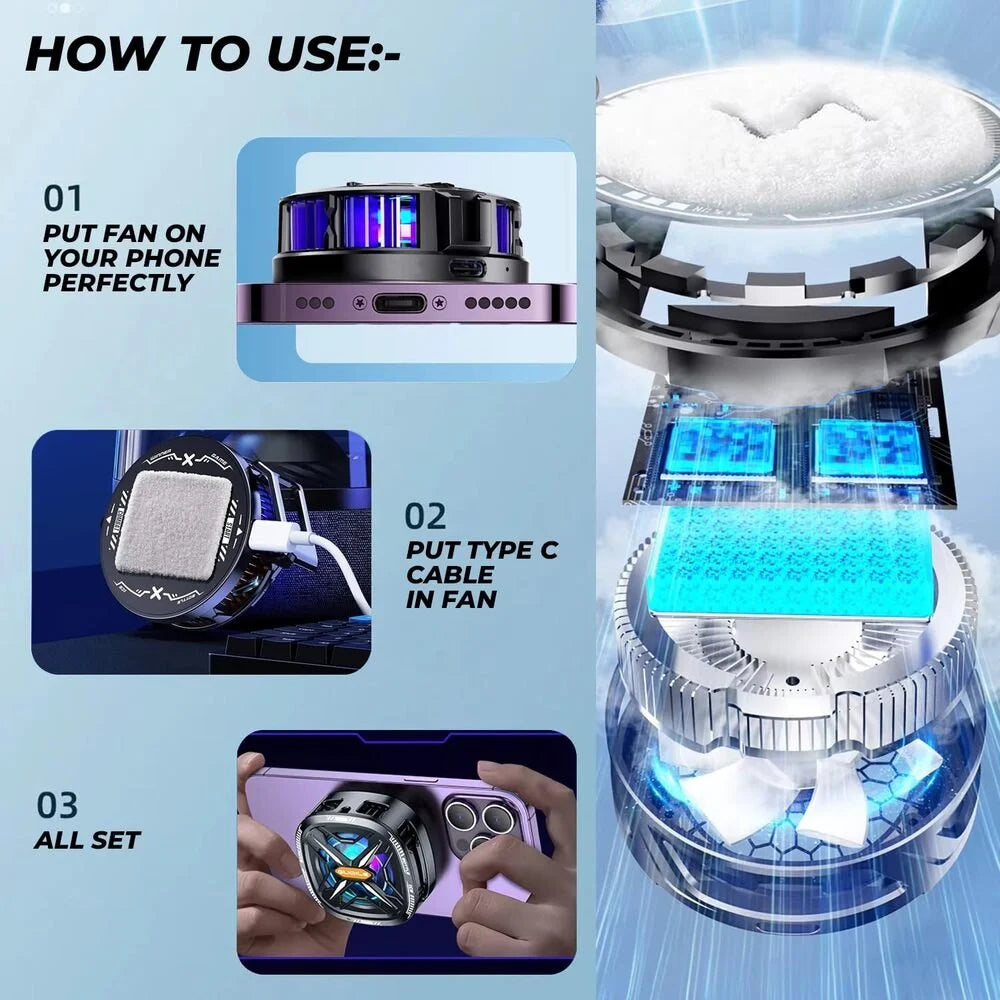FrostCore X1 RGB Mobile Cooling Fan
